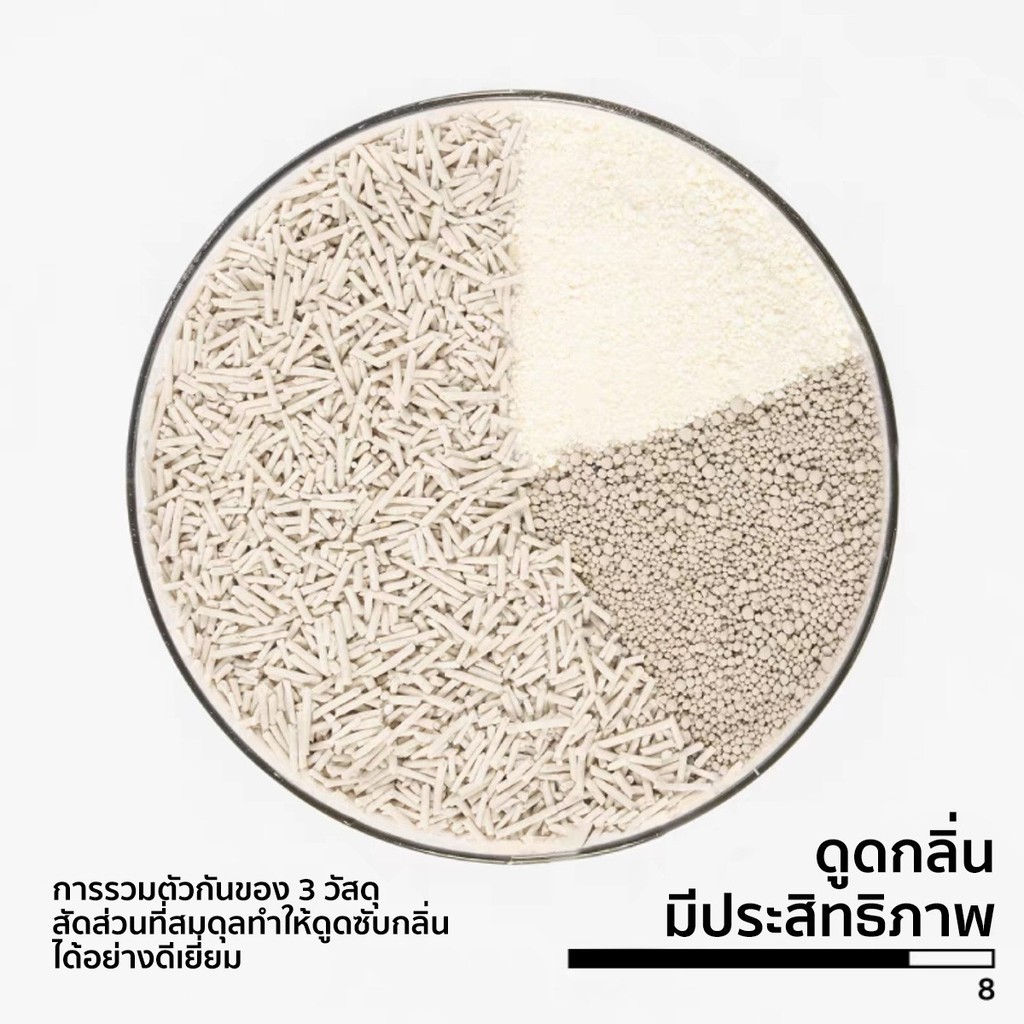 ภาพเพิ่มเติมของ PIDAN Mixed Cat Litter (Cassava + Tofu)ทรายแมวจากมันสำปะหลังผสม 100% ไร้สารเคมี2.4กิโล เก็บกลิ่นดีที่สุดทิ้งลงชักโครกได้