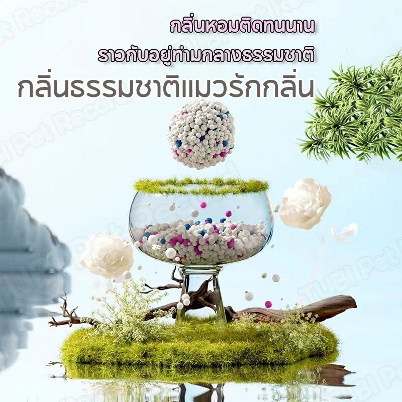 ภาพเพิ่มเติมของ Pet Record ทรายแมวผสม 2kg ทรายแมวเต้าหู้ เบนโทไนท์+แคทแบบเต้าหู้ 💜ลาเวนเดอร์ ✅ดับกลิ่นแรงสุด!