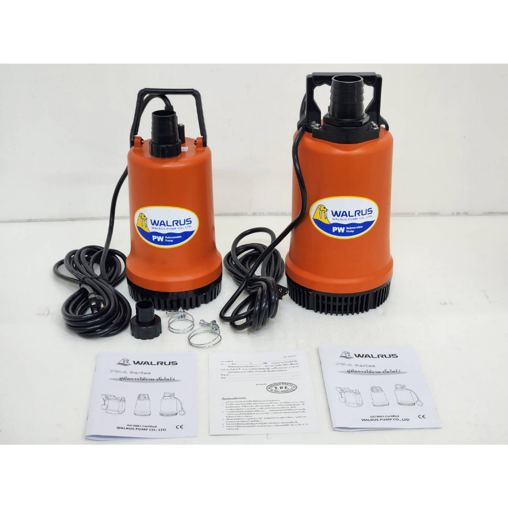 ภาพเพิ่มเติมของ ปั้มแช่ ไดโว่ 1.5นิ้ว/250w , 2นิ้ว/400-800w WALRUS รุ่น PW- A (ไม่มีลูกลอย) PW-AF (มีลูกลอย)