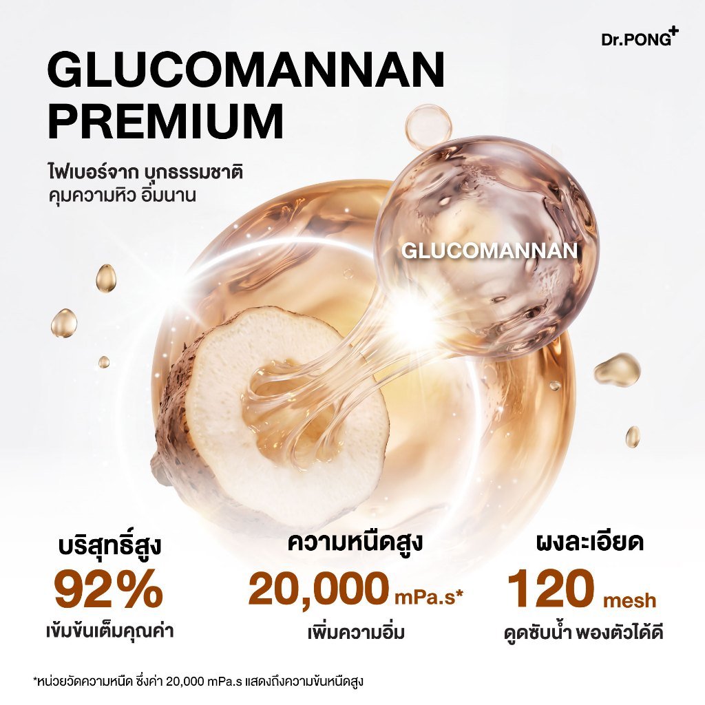 ภาพเพิ่มเติมของ [Pre-Order] Dr.PONG FIBER XS GLUCOMANNAN ไฟเบอร์ XS บุกคุมหิว อิ่มนาน ชะลอการดูดซึมน้ำตาล และลดคอเลสเตอรอล