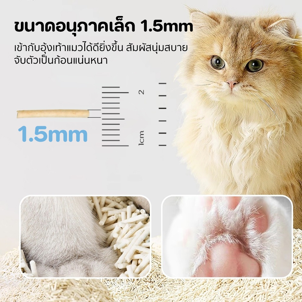 ภาพเพิ่มเติมของ (ยกลัง 8ถุง)Winky Wink ทรายแมวเต้าหู้ ดับกลิ่นดีเยี่ยม จับตัวเร็ว 2 วินาที จับตัวเป็นก้อนแน่น ฝุ่นน้อย 1.5mmไม่ติดเ