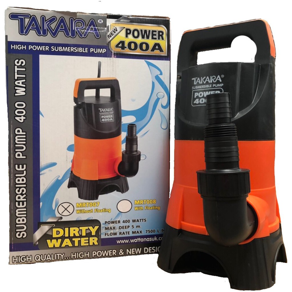 ภาพเพิ่มเติมของ ปั้มจุ่ม/ปั้มแช่ ไดโว่ TAKARA ดูดน้ำสกปรก   400 วัตต์ แบบไม่มีลูกลอย