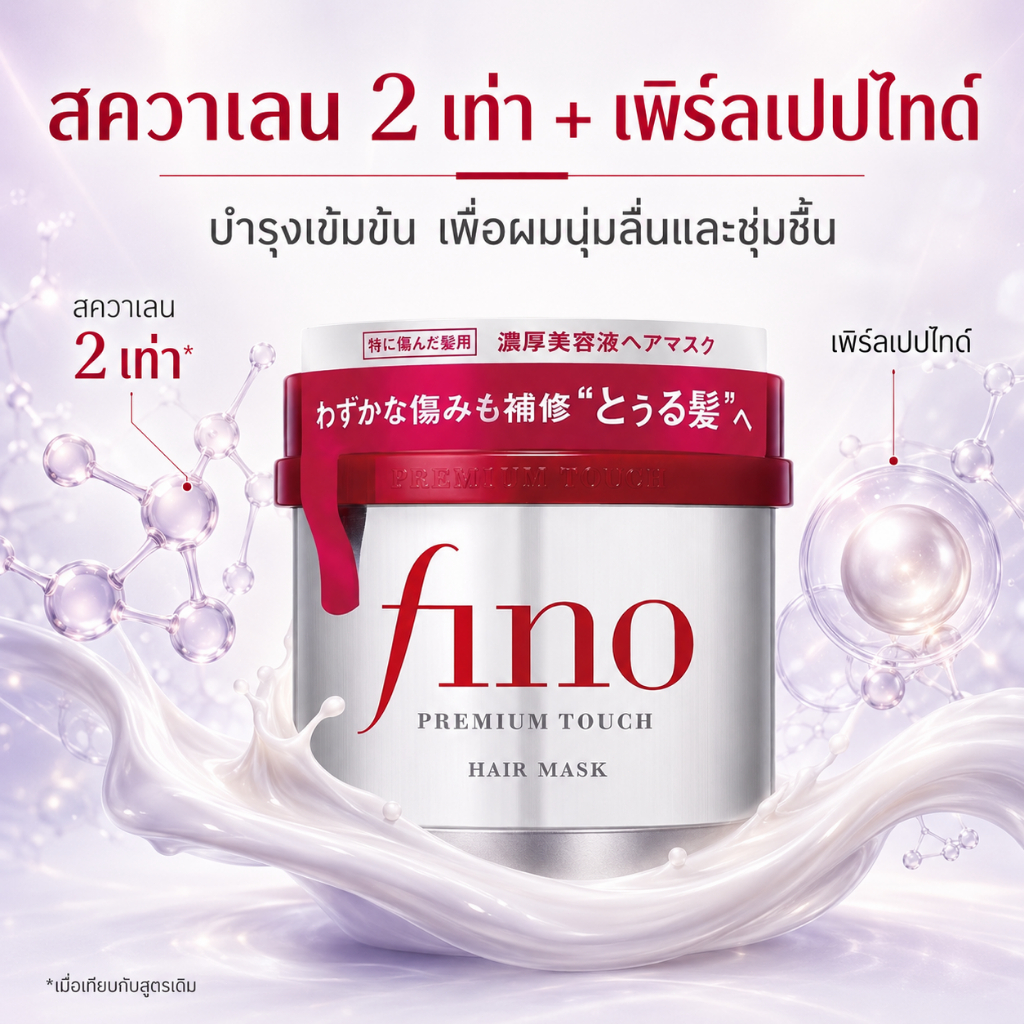 ภาพเพิ่มเติมของ พร้อมส่ง Shiseido Fino Premium Touch Hair Mask กระป๋องแดง 230g มาส์กผมอันดับ1ญี่ปุ่น ซ่อมผมทำสีทำดัด ผมลื่นเนียนได้3วัน