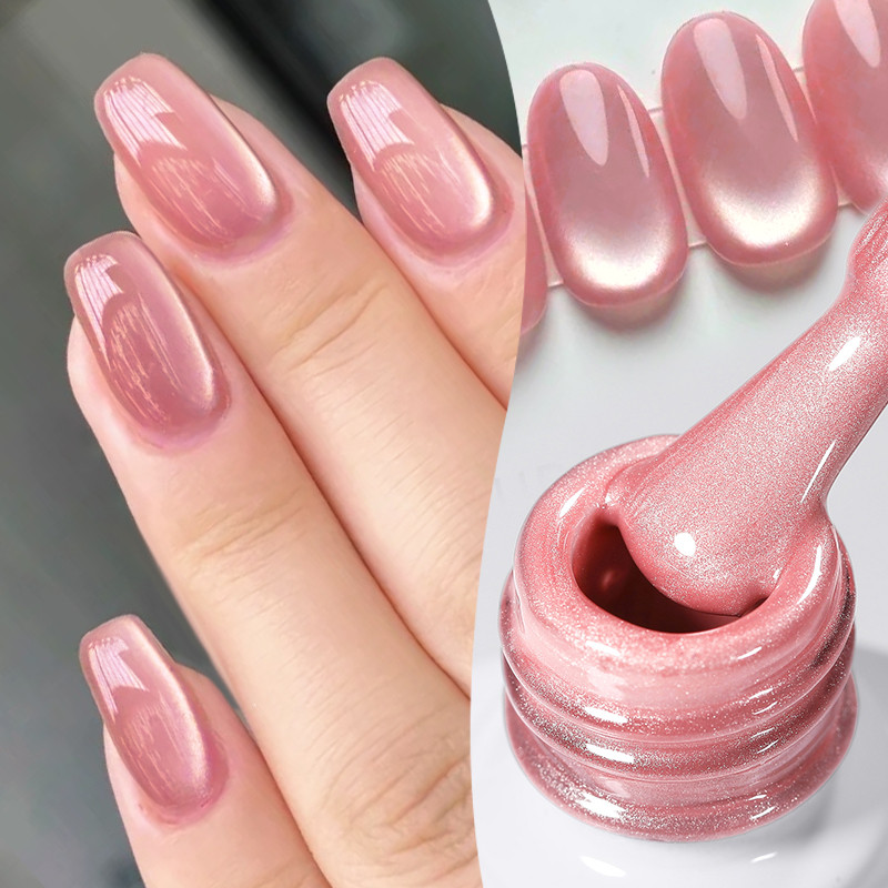 ภาพเพิ่มเติมของ 【Local】BORN PRETTY สีชมพูลูกปัดแก้วคริสตัลแมวตาแม่เหล็กเจลเล็บ Freedom Land Jelly กึ่งถาวร Soak Off UV เจลเคลือบเงา 10ml