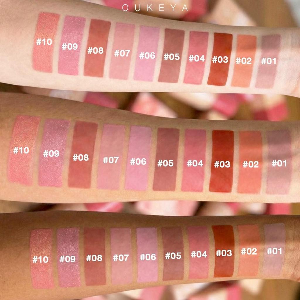 ภาพเพิ่มเติมของ OUKEYA TOUCH CUTE BLUSH โอกิยะ ทัช คิวท์ บลัช บรัชออนเนื้อครีม เม็ดสีชัด เนื้อบางเบา