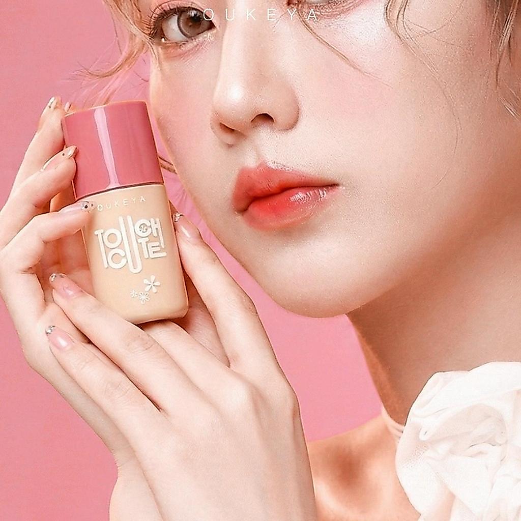 ภาพเพิ่มเติมของ OUKEYA TOUCH CUTE BLUSH โอกิยะ ทัช คิวท์ บลัช บรัชออนเนื้อครีม เม็ดสีชัด เนื้อบางเบา