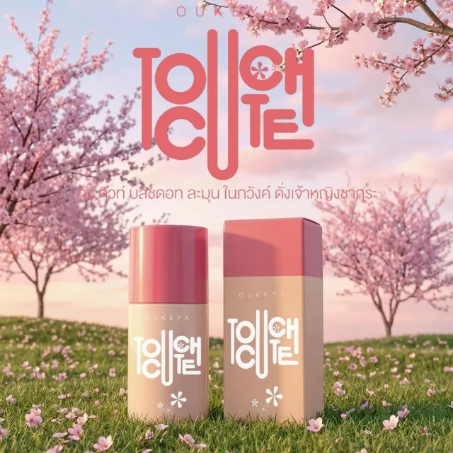 OUKEYA TOUCH CUTE BLUSH โอกิยะ ทัช คิวท์ บลัช บรัชออนเนื้อครีม เม็ดสีชัด เนื้อบางเบา