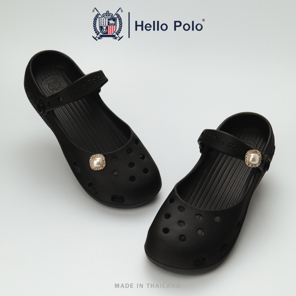 ภาพเพิ่มเติมของ Hello Polo รองเท้าแฟชั่นผู้หญิง รองเท้าแมรี่เจน ทรงบัลเล่ต์ ดีไซน์เรียบง่าย กันลื่นและทนทาน EVA แฟชั่นฤดูร้อน HP8075