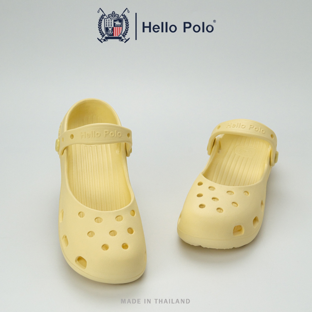 ภาพเพิ่มเติมของ Hello Polo รองเท้าแฟชั่นผู้หญิง รองเท้าแมรี่เจน ทรงบัลเล่ต์ ดีไซน์เรียบง่าย กันลื่นและทนทาน EVA แฟชั่นฤดูร้อน HP8075