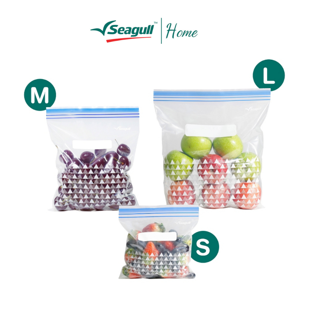 ภาพเพิ่มเติมของ Seagull ถุงดับเบิ้ลซิปถนอมอาหาร Double Zipper Bag มีให้เลือก 3 ขนาด