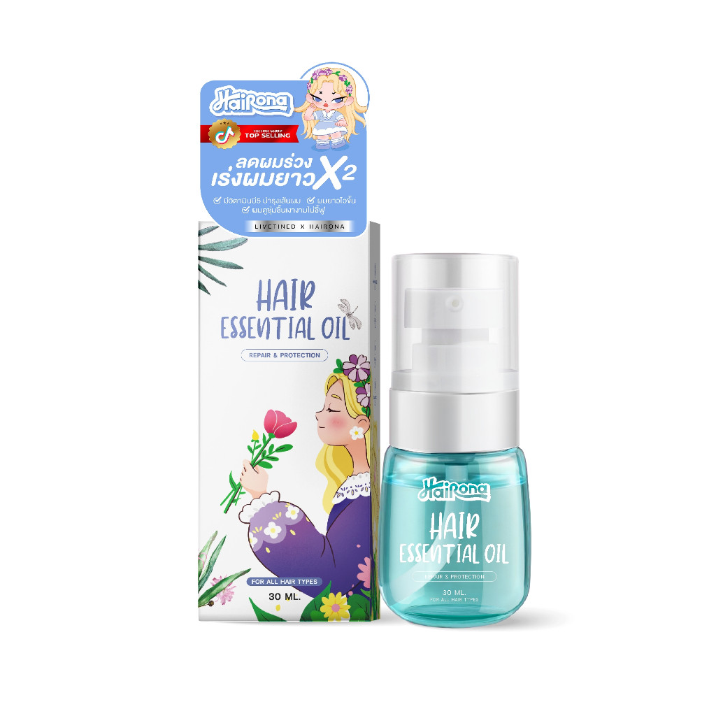 ภาพเพิ่มเติมของ Livetined Hairona Hair Essence เอสเซนส์บำรุงเส้นผม ขนาด 30ml รุ่นใหม่