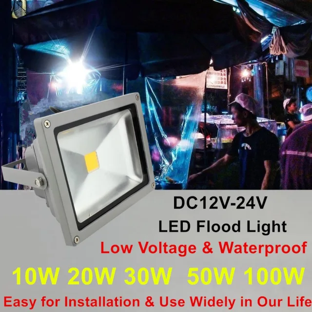 10W 20W 30W 50W 100W กันน้ํา LED น้ําท่วม 12V 24V Floodlight โคมไฟแรงดันไฟฟ้าต่ําความปลอดภัย LED ทํางานสําหรับ Offroad ขับรถ Marine ตกปลาเรือ Deck Tarwler SUV รถแทรกเตอร์
