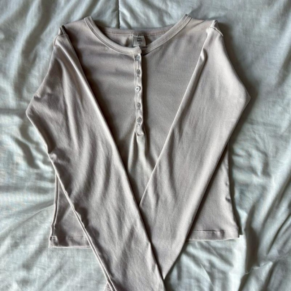 ภาพเพิ่มเติมของ (S-4XL) Olive Soft Long Sleeve เสื้อยืดแขนยาวแต่งกระดุม