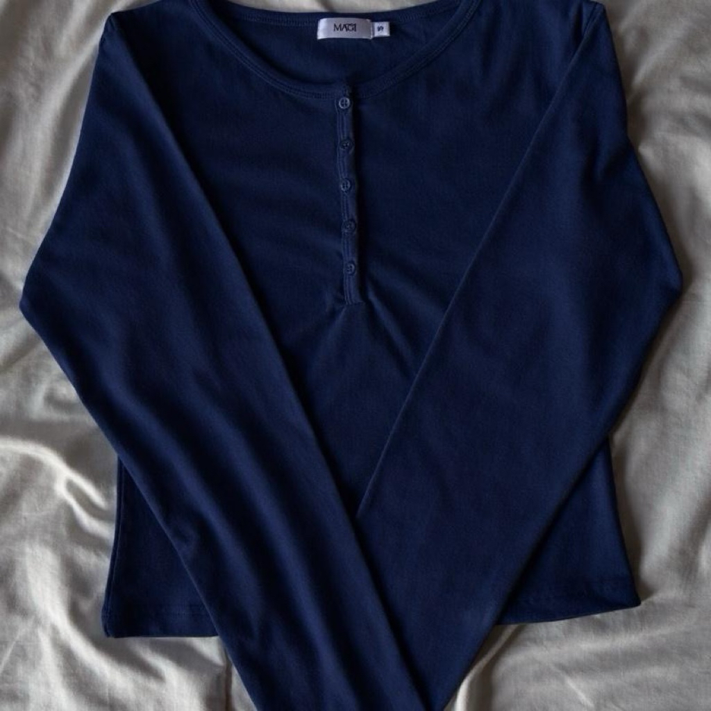 ภาพเพิ่มเติมของ (S-4XL) Olive Soft Long Sleeve เสื้อยืดแขนยาวแต่งกระดุม