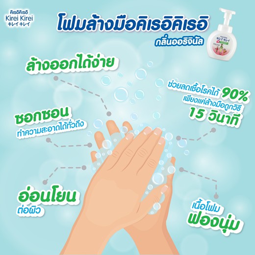 ภาพเพิ่มเติมของ Kirei Kirei โฟมล้างมือ คิเรอิ คิเรอิ ชนิดถุงเติม 200 ml 3 ถุง