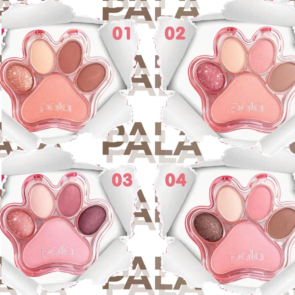 ภาพเพิ่มเติมของ PALA อายแชโดว์ CAT'S PAW FIVE COLOR EYE SHADOW PLATE ขนาด7g. มี4เฉดสี ปัดตา สีสวย ติดทน มีกลิตเตอร์ แบรนด์ไทย มีอ.ย.