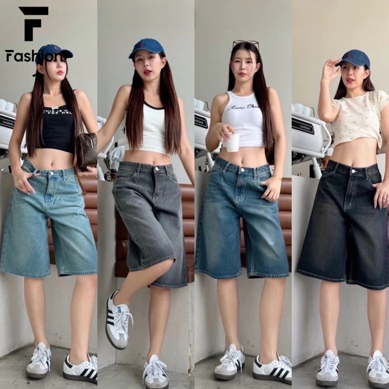 ภาพเพิ่มเติมของ 🔥【สุดคุ้ม】กางเกงยีนส์ผู้หญิง ขาสั้น 5 ส่วน เนื้อผ้าพรีเมียม ไม่ยืดแต่ใส่สบาย ✨ ใส่ได้ทั้งเอวสูง-เอวต่ำ ทรงสวย