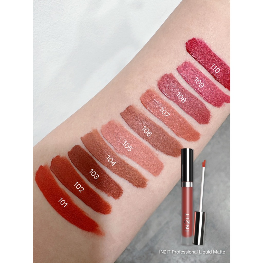 ภาพเพิ่มเติมของ (ส่งด่วน) IN2IT Professional Liquid Matte - ลิปแมตต์ปากเด่นไม่ดรอป [PVM]