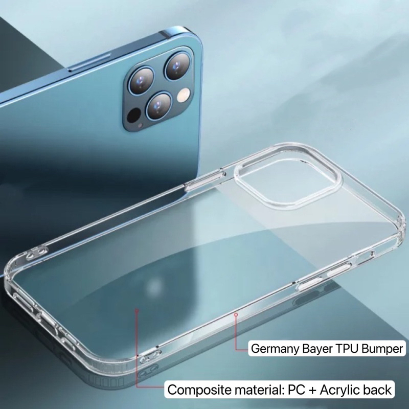 ภาพเพิ่มเติมของ เคสใส สำหรับ iPhone ขอบนิ่มหลังแข็ง(TPU + PC ) เคสกันกระแทก 15 Pro Max 17 16 14 13 11 12 Pro Max 13 12 15 Pro 14 15 plus