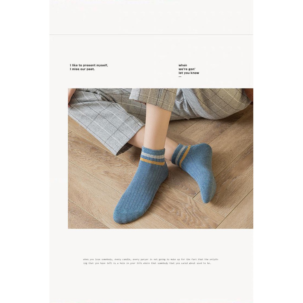 ภาพเพิ่มเติมของ (W-091) ซื้อขั้นต่ำ 2 คู่ ถุงเท้าสีพื้น 10สี ข้อคาดสี ถุงเท้าข้อสั้น แฟชั่น ลายน่ารักเนื้อผ้านุ่ม