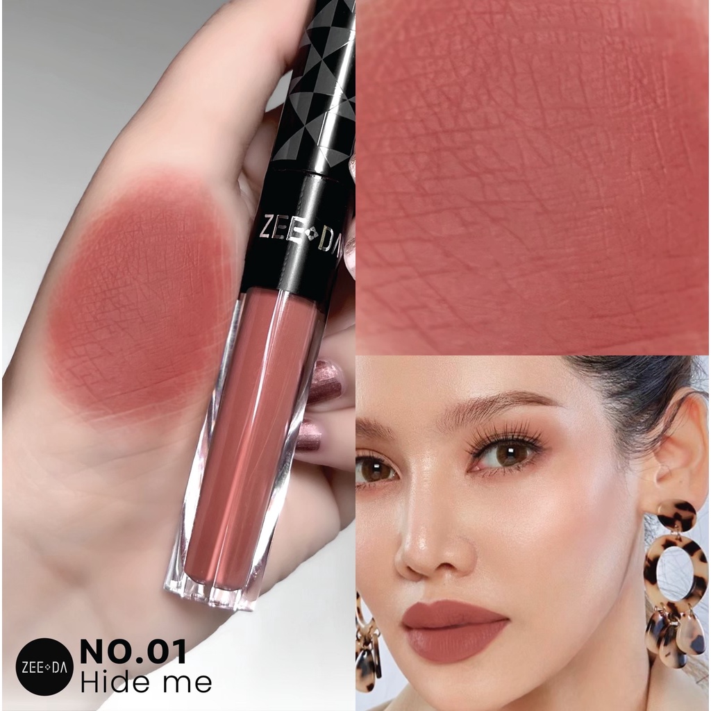 ภาพเพิ่มเติมของ ZEEDA SILKY COAT LIP MATTE (ลิปกันน้ำ, ไม่ติด mask)