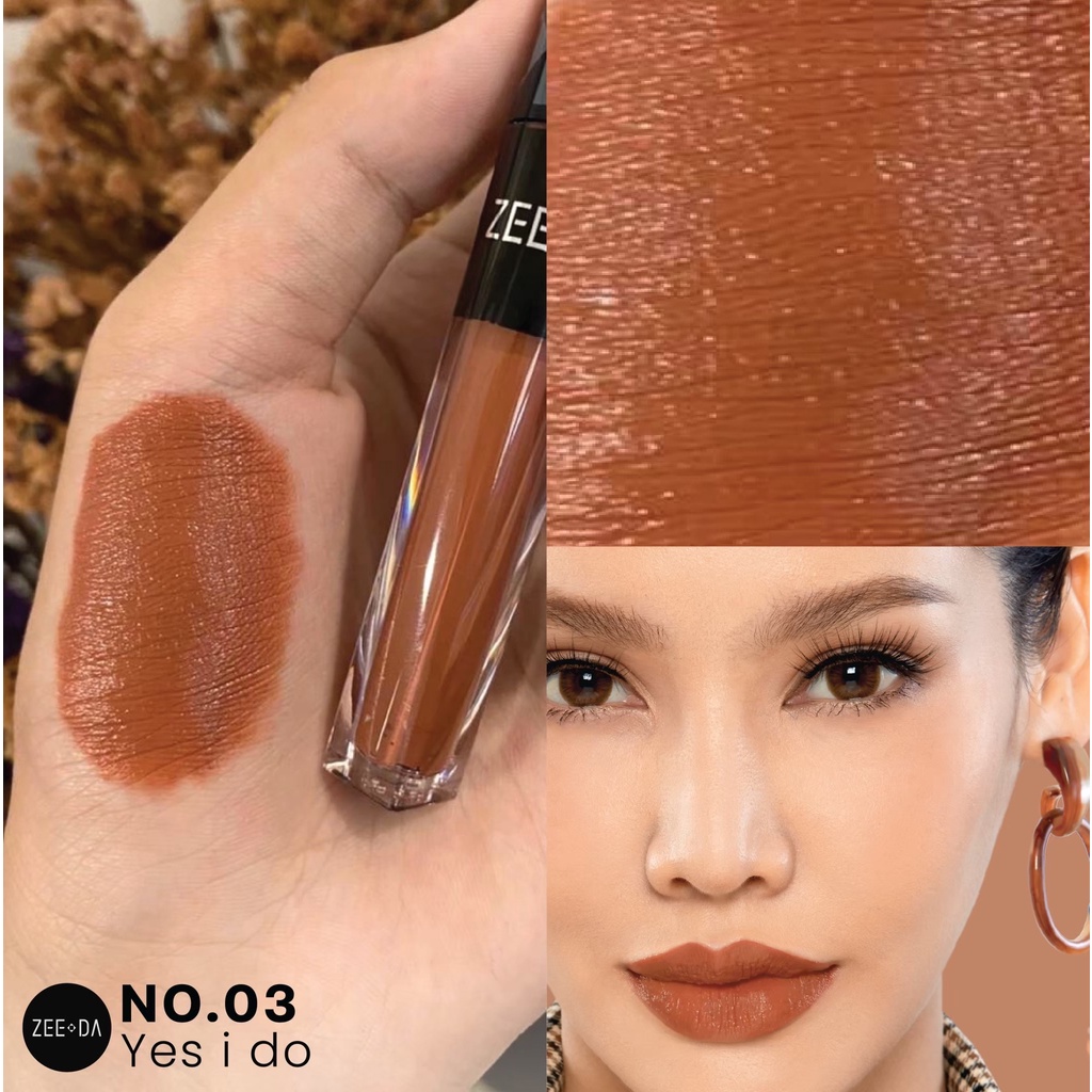 ภาพเพิ่มเติมของ ZEEDA SILKY COAT LIP MATTE (ลิปกันน้ำ, ไม่ติด mask)
