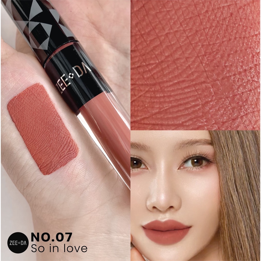 ภาพเพิ่มเติมของ ZEEDA SILKY COAT LIP MATTE (ลิปกันน้ำ, ไม่ติด mask)