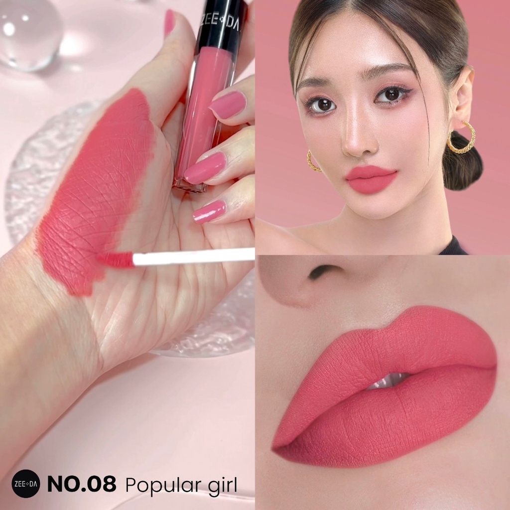 ภาพเพิ่มเติมของ ZEEDA SILKY COAT LIP MATTE (ลิปกันน้ำ, ไม่ติด mask)