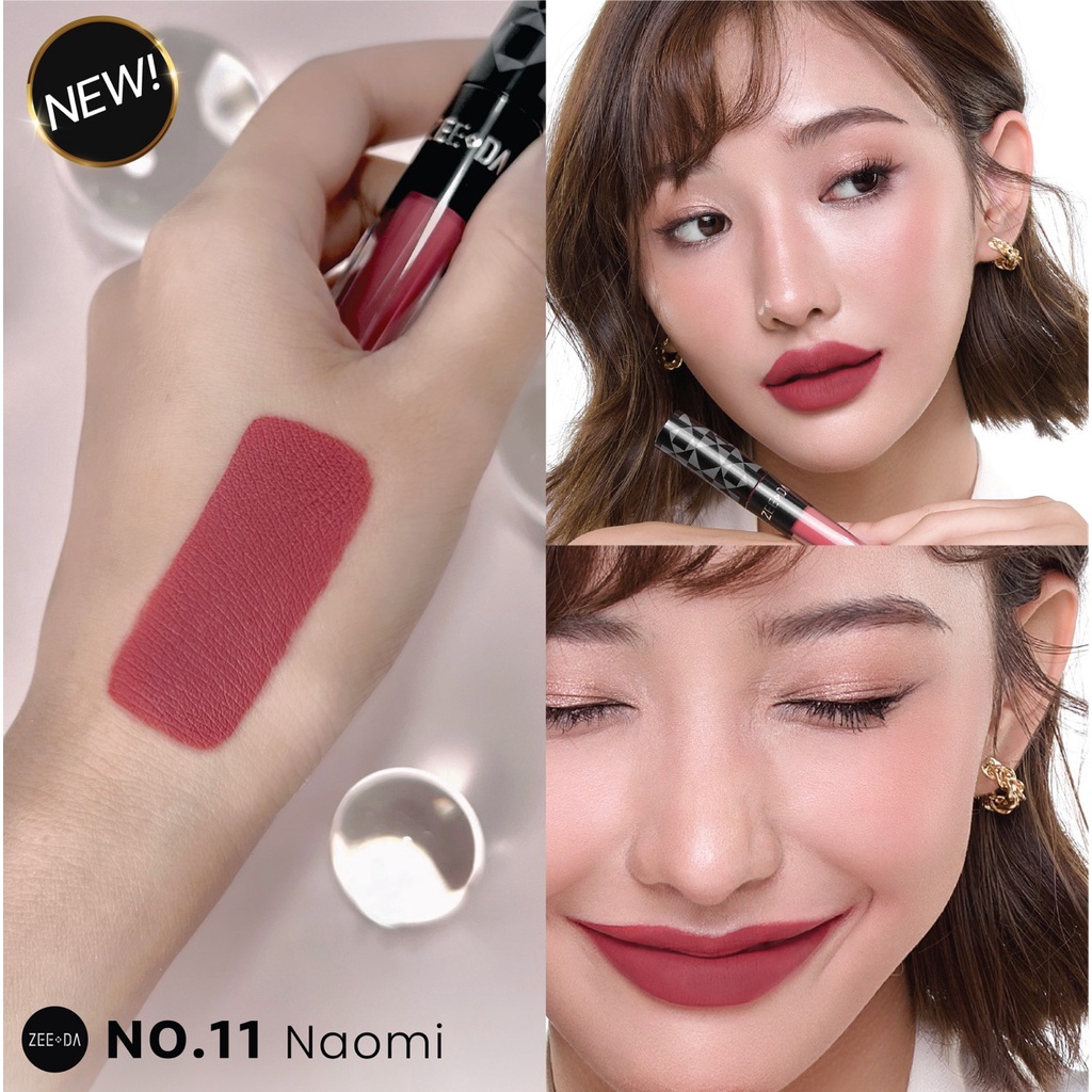 ภาพเพิ่มเติมของ ZEEDA SILKY COAT LIP MATTE (ลิปกันน้ำ, ไม่ติด mask)