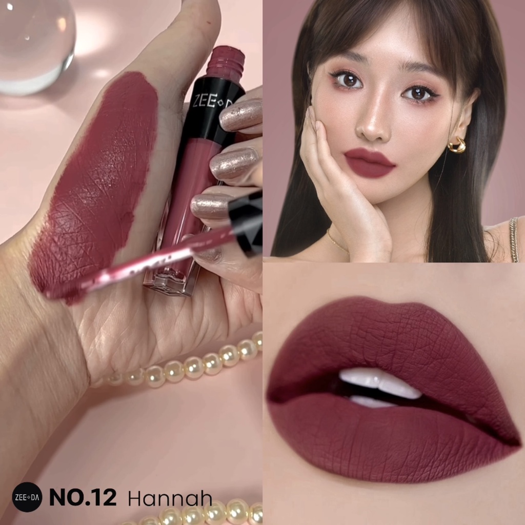 ภาพเพิ่มเติมของ ZEEDA SILKY COAT LIP MATTE (ลิปกันน้ำ, ไม่ติด mask)